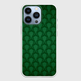 Чехол для iPhone 13 Pro с принтом Готические зелёные цветы в Курске,  |  | Тематика изображения на принте: готика | зеленый | светлый | темный | цветы