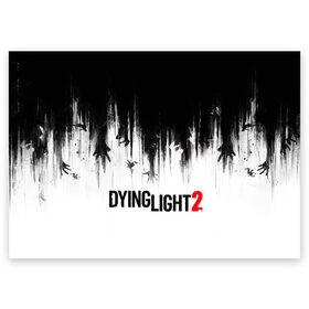 Поздравительная открытка с принтом Dying Light 2 в Курске, 100% бумага | плотность бумаги 280 г/м2, матовая, на обратной стороне линовка и место для марки
 | 2 | 2021 | dying light | light | logo | techland | игра | красный | кровь | лого | логотип