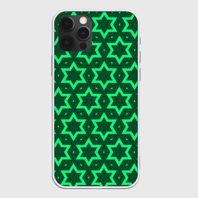 Чехол для iPhone 12 Pro Max с принтом Звезда Давида в Курске, Силикон |  | Тематика изображения на принте: вертикальный рисунок | звезда | звезда давида | звёзды | звезды давида | зеленый | зеленый узор | светлый | тёмный | узор