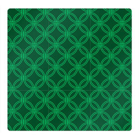 Магнитный плакат 3Х3 с принтом Зелёный узор в Курске, Полимерный материал с магнитным слоем | 9 деталей размером 9*9 см | геометрические фигуры | зеленый | круг | ромб | светлый | темный | узор