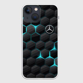 Чехол для iPhone 13 mini с принтом Mercedes Benz в Курске,  |  | cell | germany | mercedes benz | pattern | prestige | германия | мерседес | престиж | соты | узор