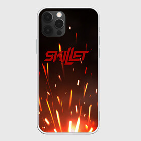 Чехол для iPhone 12 Pro с принтом Skillet band в Курске, силикон | область печати: задняя сторона чехла, без боковых панелей | Тематика изображения на принте: jen ledger | john cooper | skillet | skillet band | skillet feel invincible | skillet rise