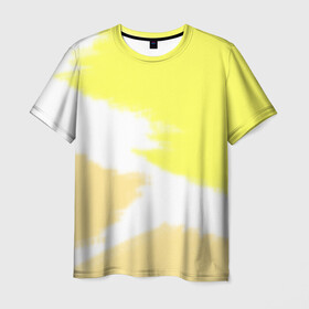 Мужская футболка 3D с принтом Градиент  в Курске, 100% полиэфир | прямой крой, круглый вырез горловины, длина до линии бедер | graient | гладкая | гладкий переход | жёлто охровая | кисти | орнаменты. | пастельные мазки | приятный градиент | приятный принт
