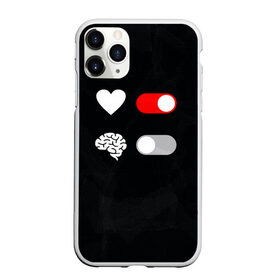 Чехол для iPhone 11 Pro Max матовый с принтом Мозг отключись в Курске, Силикон |  | любовь | прикольная | сердце | черный