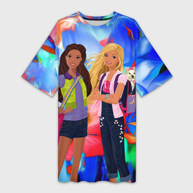 Платье-футболка 3D с принтом Две подружки в Курске,  |  | девочкам | девушкам | друзья | лучшей подруге | подруги