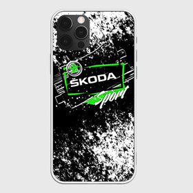 Чехол для iPhone 12 Pro с принтом SKODA SPORT в Курске, силикон | область печати: задняя сторона чехла, без боковых панелей | auto | autosport | avto | car | race | road | skoda | sport | street racing | авто | автоспорт | гонки | дорога | марка | машина | спорт | тачка | трасса | шкода