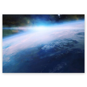 Поздравительная открытка с принтом Планета Земля (S) в Курске, 100% бумага | плотность бумаги 280 г/м2, матовая, на обратной стороне линовка и место для марки
 | galaxy | nasa | nebula | space | star | абстракция | вселенная | галактика | звезда | звезды | космический | наса | планеты