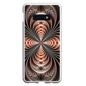 Чехол для Samsung S10E с принтом Зеркальная спираль в Курске, Силикон | Область печати: задняя сторона чехла, без боковых панелей | зеркало | зеркальный рисунок | серебренный рисунок | серебро | спираль | туннель | цветок