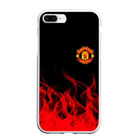 Чехол для iPhone 7Plus/8 Plus матовый с принтом MANCHESTER UNITED в Курске, Силикон | Область печати: задняя сторона чехла, без боковых панелей | fc | football | football club | manchester united | sport | английский профессиональный футбольный клуб | манчестер юнайтед | спорт | уефа | униформа | фирменные цвета | фк | футбол | футбольный клуб