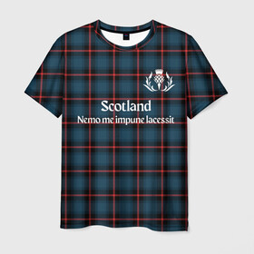 Мужская футболка 3D с принтом Шотландия в Курске, 100% полиэфир | прямой крой, круглый вырез горловины, длина до линии бедер | england | scotland | англия | великобритания | волынка | девиз | килт | клан | клетка | королевство | шотландия | шотландка