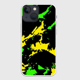 Чехол для iPhone 13 mini с принтом Желто зеленый в Курске,  |  | casual | neon | pattern | абстрактный | брызги | граффити | грязь | зелень | камуфляж | кислотный | краска | красочный | мазки | маскировка | милитари | неоновый | отпечаток | пятна | пятнистый | разноцветный