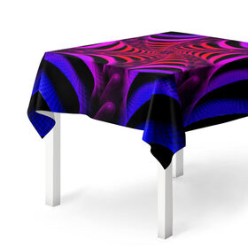 Скатерть 3D с принтом Спираль в Курске, 100% полиэстер (ткань не мнется и не растягивается) | Размер: 150*150 см | красный | розовый | синий | спираль | тёмный | туннель | фиолетовый | черный