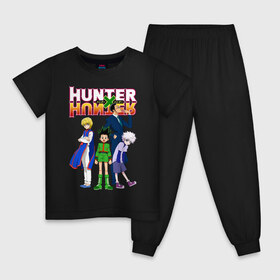 Детская пижама хлопок с принтом Hunter x Hunter в Курске, 100% хлопок |  брюки и футболка прямого кроя, без карманов, на брюках мягкая резинка на поясе и по низу штанин
 | Тематика изображения на принте: anime | hunter x hunter | аниме | гон фрикс | манга | охотник х охотник | хантер хантер | хантеры