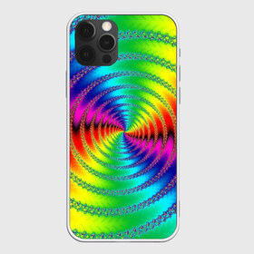 Чехол для iPhone 12 Pro Max с принтом Цветной гипноз в Курске, Силикон |  | Тематика изображения на принте: насыщенные цвета | радуга | спираль | цвет | цвета | яркие цвета | ярко