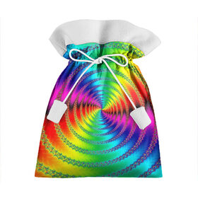 Подарочный 3D мешок с принтом Цветной гипноз в Курске, 100% полиэстер | Размер: 29*39 см | Тематика изображения на принте: насыщенные цвета | радуга | спираль | цвет | цвета | яркие цвета | ярко