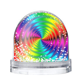 Снежный шар с принтом Цветной гипноз в Курске, Пластик | Изображение внутри шара печатается на глянцевой фотобумаге с двух сторон | насыщенные цвета | радуга | спираль | цвет | цвета | яркие цвета | ярко