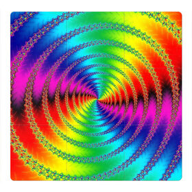 Магнитный плакат 3Х3 с принтом Цветной гипноз в Курске, Полимерный материал с магнитным слоем | 9 деталей размером 9*9 см | Тематика изображения на принте: насыщенные цвета | радуга | спираль | цвет | цвета | яркие цвета | ярко