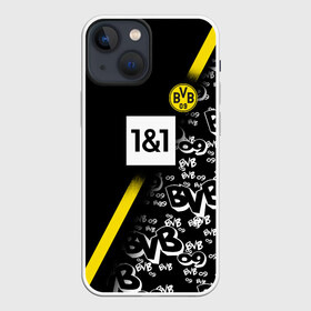 Чехол для iPhone 13 mini с принтом Dortmund 2020 2021 ФОРМА в Курске,  |  | 09 | borussia | borussia dortmund | bvb | bvb 09 | dortmund | fc | football club | sport | боруссия | дортмунд | спортивные | униформа | фирменые цвета | фк | футбольный клуб