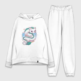 Женский костюм хлопок Oversize с принтом Cute Haku the Dragon в Курске,  |  | арт | дракон | мило | милота | нигихаями кохакунуси | рисунок | сердечко | сердце | хаку