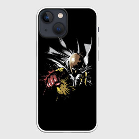 Чехол для iPhone 13 mini с принтом Saitama в Курске,  |  | genos | man | men | one | onepunch | onepunchman | punch | saitama | ванпачмен | вапач | генас | генос | герой | сайтама | супергерой | уанпачмен