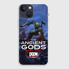 Чехол для iPhone 13 mini с принтом Doom Eternal The Ancient Gods в Курске,  |  | demon | dlc | doom | doom slayer | doomguy | eternal | games | the ancient gods | демон | древние боги | дум | игры | палач рока