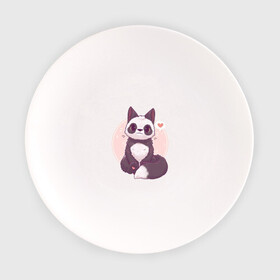 Тарелка с принтом Лисья панда в Курске, фарфор | диаметр - 210 мм
диаметр для нанесения принта - 120 мм | арт | белый | лиса | любовь | мило | милота | мимишка | панда | рисунок | сердце | чёрно белый | чёрный
