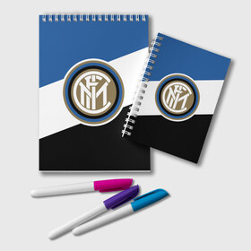 Блокнот с принтом INTER SPORT в Курске, 100% бумага | 48 листов, плотность листов — 60 г/м2, плотность картонной обложки — 250 г/м2. Листы скреплены удобной пружинной спиралью. Цвет линий — светло-серый
 | Тематика изображения на принте: fc | football | futbal | inter | internzionale | интер | интернационале | италия | клуб | лого | логотип | милан | фк | форма | формы | футбол | футбольный