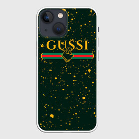 Чехол для iPhone 13 mini с принтом GUSSI   ГУСИ в Курске,  |  | anti | antibrand | brand | fashion | gucci | gusi | gussi | logo | meme | memes | анти | антибренд | бренд | гуси | гуччи | забавные | лого | логотип | мем | мемы | мода | прикол | приколы | прикольные | символ