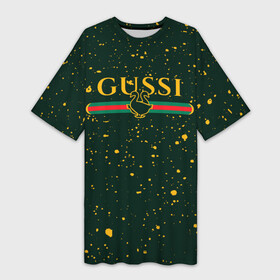 Платье-футболка 3D с принтом GUSSI   ГУСИ в Курске,  |  | anti | antibrand | brand | fashion | gucci | gusi | gussi | logo | meme | memes | анти | антибренд | бренд | гуси | гуччи | забавные | лого | логотип | мем | мемы | мода | прикол | приколы | прикольные | символ