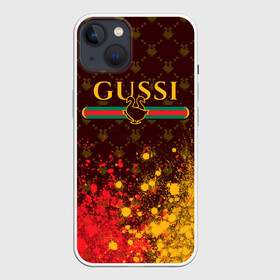 Чехол для iPhone 13 с принтом GUSSI   ГУСИ в Курске,  |  | anti | antibrand | brand | fashion | gucci | gusi | gussi | logo | meme | memes | анти | антибренд | бренд | гуси | гуччи | забавные | лого | логотип | мем | мемы | мода | прикол | приколы | прикольные | символ