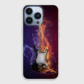 Чехол для iPhone 13 Pro с принтом Гитара огня в Курске,  |  | fire guitar | jazz | rock | гитара огня | раскаленная гитара