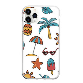 Чехол для iPhone 11 Pro Max матовый с принтом Отпуск в Курске, Силикон |  | Тематика изображения на принте: summer | ананас | ананасы | гаваи | гавайская | звезда | звёзды | зонт | лето | мороженное | отдых | отпуск | очки | пальма | пальмы | пляж | солнце | туризм | туристическая