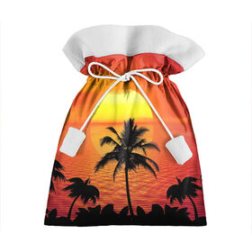 Подарочный 3D мешок с принтом Пальмы на фоне моря в Курске, 100% полиэстер | Размер: 29*39 см | summer | восход | гаваи | гавайская | закат | лето | море | океан | отдых | отпуск | пальма | пальмы | солнце | туризм | туристическая