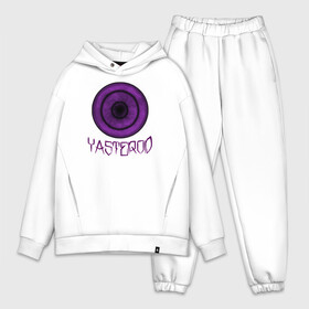 Мужской костюм хлопок OVERSIZE с принтом YASTEROD big в Курске,  |  | eye | purple | rinnegan | yasterod | глаз | риннеган | фиолетовый