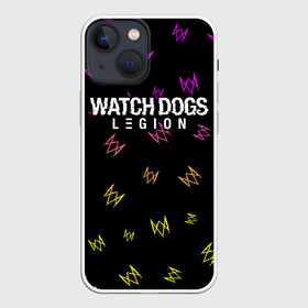 Чехол для iPhone 13 mini с принтом WATCH DOGS LEGION   ВОТЧ ДОГС в Курске,  |  | dogs | game | games | glitch | hacker | legion | logo | ubisoft | watch | вотч | глитч | догс | игра | игры | легион | лого | логотип | символ | хакер | хакеру