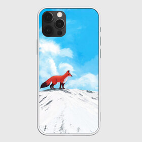 Чехол для iPhone 12 Pro Max с принтом Лиса и небеса в Курске, Силикон |  | clouds | fox | mountain | sky | горы | лиса | небо | облака | снег