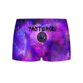 Мужские трусы 3D с принтом YASTEROD full paint в Курске, 50% хлопок, 50% полиэстер | классическая посадка, на поясе мягкая тканевая резинка | eye | paint | purple | rinnegan | yasterod | глаз | краска | риннеган | фиолетовый