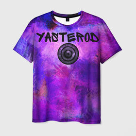 Мужская футболка 3D с принтом YASTEROD full paint в Курске, 100% полиэфир | прямой крой, круглый вырез горловины, длина до линии бедер | eye | paint | purple | rinnegan | yasterod | глаз | краска | риннеган | фиолетовый