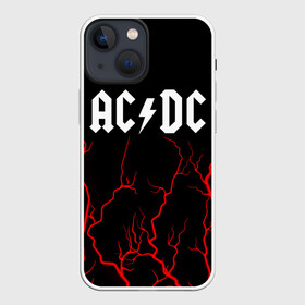 Чехол для iPhone 13 mini с принтом AC DС в Курске,  |  | ac dc | acdc | back to black | highway to hell | logo | music | rock | айси | айсидиси | диси | лого | логотип | молния | музыка | рок | символ | символика | символы | эйси | эйсидиси