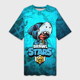Платье-футболка 3D с принтом BRAWL STARS LEON SHARK в Курске,  |  | brawl | brawl stars | brawlstars | crow | fire | flame | game | leon | loen | phoenix | shark | star | stars | акула | бравл | браво | вода | звезда | звезды | игра | леон | огонь | пламя | стар | старс | феникс