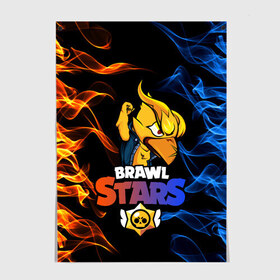 Постер с принтом BRAWL STARS PHOENIX CROW в Курске, 100% бумага
 | бумага, плотность 150 мг. Матовая, но за счет высокого коэффициента гладкости имеет небольшой блеск и дает на свету блики, но в отличии от глянцевой бумаги не покрыта лаком | brawl | brawl stars | brawlstars | crow | fire | flame | game | leon | loen | phoenix | shark | star | stars | акула | бравл | браво | вода | звезда | звезды | игра | леон | огонь | пламя | стар | старс | феникс