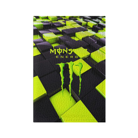 Обложка для паспорта матовая кожа с принтом MONSTER ENERGY в Курске, натуральная матовая кожа | размер 19,3 х 13,7 см; прозрачные пластиковые крепления | energy | monster energy | кофеин | монстр | монстр энерджи | напиток | таурин | энергетик | энергетический напиток