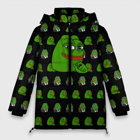 Женская зимняя куртка 3D с принтом Frog Pepe в Курске, верх — 100% полиэстер; подкладка — 100% полиэстер; утеплитель — 100% полиэстер | длина ниже бедра, силуэт Оверсайз. Есть воротник-стойка, отстегивающийся капюшон и ветрозащитная планка. 

Боковые карманы с листочкой на кнопках и внутренний карман на молнии | meme | жаба | звук | лягушка | майнкрафт | мем | пепа | пепе | скин