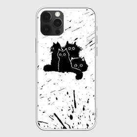 Чехол для iPhone 12 Pro Max с принтом Черные котейки в Курске, Силикон |  | baby | cat | cute | kitty | аниме | анимешные | брызги красок | глаза | детям | животные | зверек | кавайный | киска | кот | котята | кошак | кошечка | кошка | малыши | милые | мордочка | няшные | прикольные