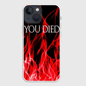 Чехол для iPhone 13 mini с принтом YOU DIED в Курске,  |  | dark souls | dark souls iii | дарк солс | дарк соулс | темные души | черные души