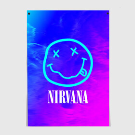 Постер с принтом NIRVANA / НИРВАНА в Курске, 100% бумага
 | бумага, плотность 150 мг. Матовая, но за счет высокого коэффициента гладкости имеет небольшой блеск и дает на свету блики, но в отличии от глянцевой бумаги не покрыта лаком | band | cobain | face | kurt | logo | music | nirvana | rock | rocknroll | группа | кобейн | курт | лого | логотип | музыка | музыкальная | нирвана | рожица | рок | рокнролл | символ