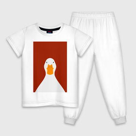 Детская пижама хлопок с принтом Утка в Курске, 100% хлопок |  брюки и футболка прямого кроя, без карманов, на брюках мягкая резинка на поясе и по низу штанин
 | иллюстрация | мем | мемы | рисунок | смешно | современно | утка
