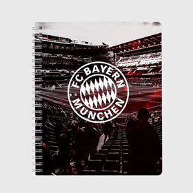 Тетрадь с принтом FC BAYERN MUNCHEN в Курске, 100% бумага | 48 листов, плотность листов — 60 г/м2, плотность картонной обложки — 250 г/м2. Листы скреплены сбоку удобной пружинной спиралью. Уголки страниц и обложки скругленные. Цвет линий — светло-серый
 | bayer | bayern | munchen | бавария | баер | баерн | байер | байерн | клуб | мюллер | мюнхен | нойер | фк байер | футбольный