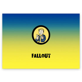 Поздравительная открытка с принтом Fallout/Фоллаут в Курске, 100% бумага | плотность бумаги 280 г/м2, матовая, на обратной стороне линовка и место для марки
 | boy | fallout | new vegas | nuka cola | апокалипсис | бандиты | вегас | война | градиент | девочкам | детям | игра | логотипы игр | мальчикам | оружие | парни | пистолеты | подростковые | постапокалипсис | убежище