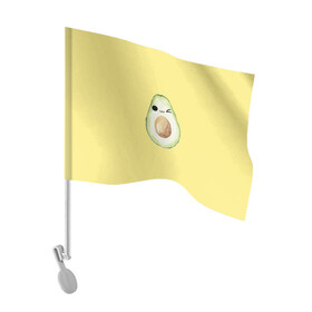 Флаг для автомобиля с принтом Авокадо в Курске, 100% полиэстер | Размер: 30*21 см | авокадо